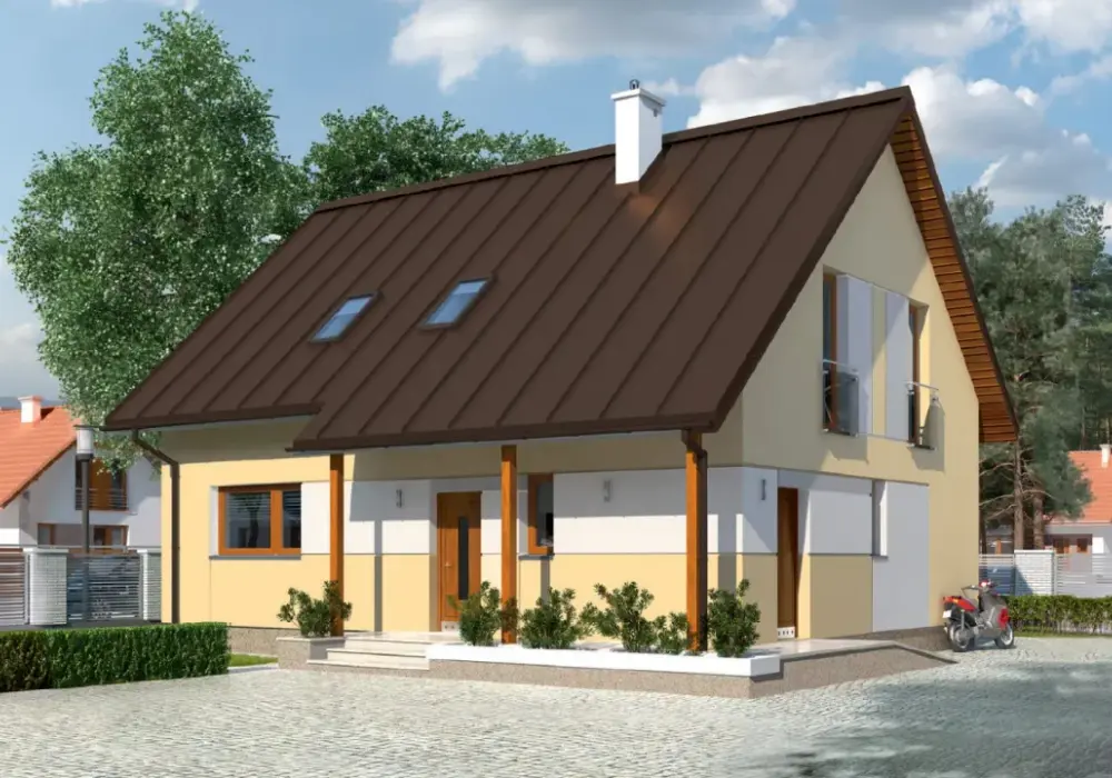 Jak dobrać idealny kolor tynku do brązowego dachu? Praktyczne porady i inspiracje